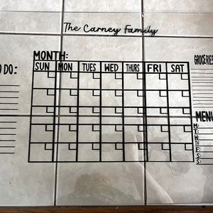 Acrylic Monthly Calendar!